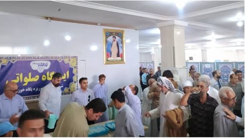برپایی ایستگاه صلواتی وحضور پرسنل پگاه خوزستان درنمازجمعه