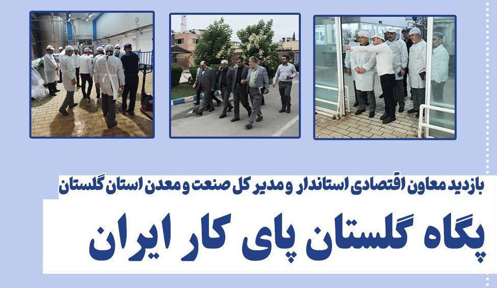 بازدید معاون اقتصادی استاندار و مدیر کل صنعت و معدن استان از پگاه گلستان