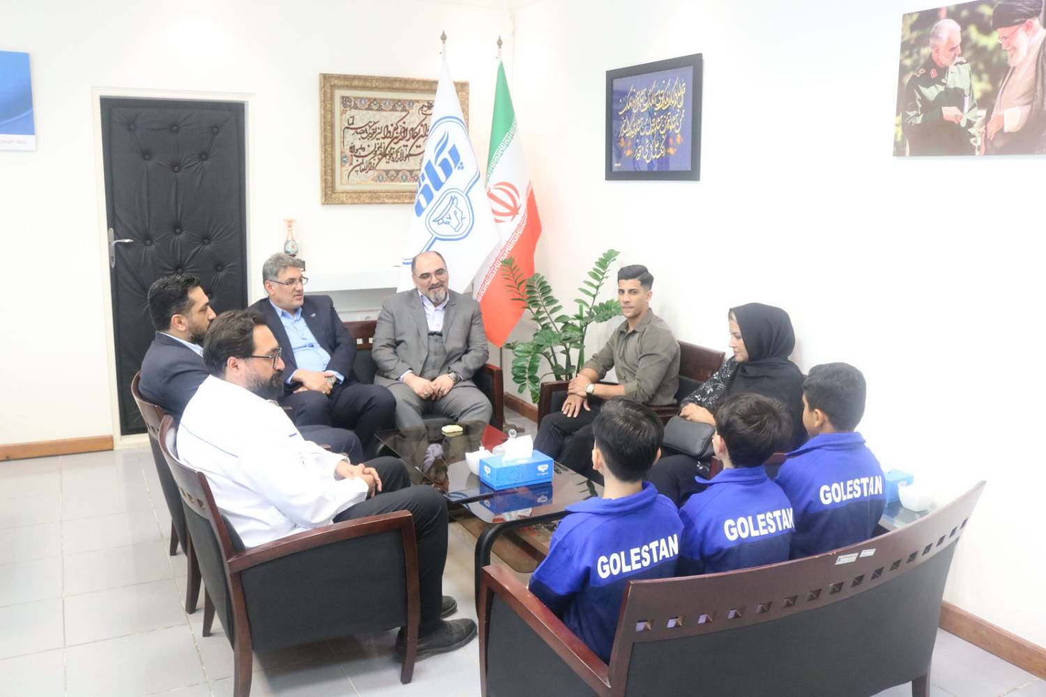“پگاه گلستان” حامی قهرمانان؛ مهدی الفتی و استعدادهای جوان ژیمناستیک در دیدار با مدیرعامل شرکت