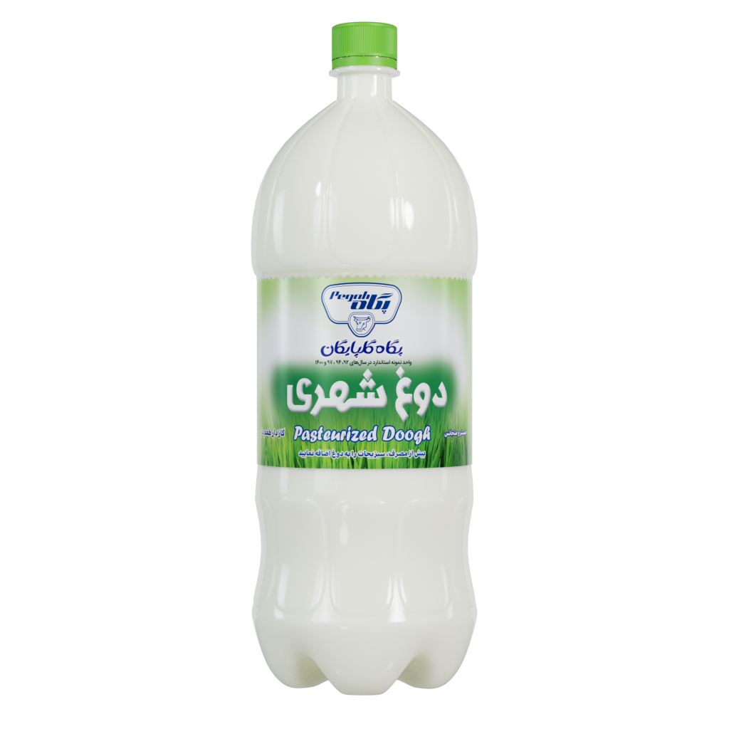 دوغ بطری پت گازدار ۲ لیتری شهری
