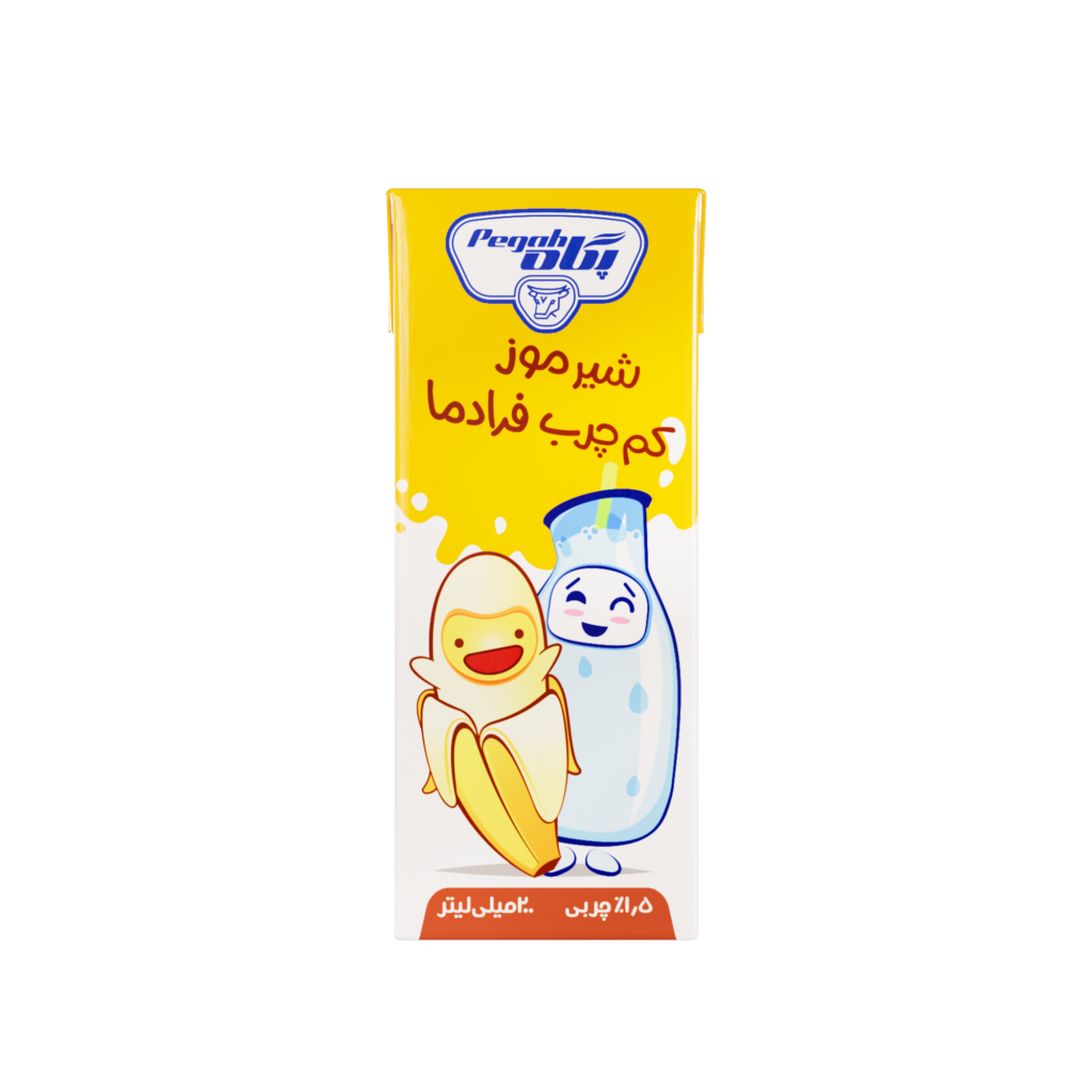 شير موز استريل پاکتی ۲۰۰ سی سی