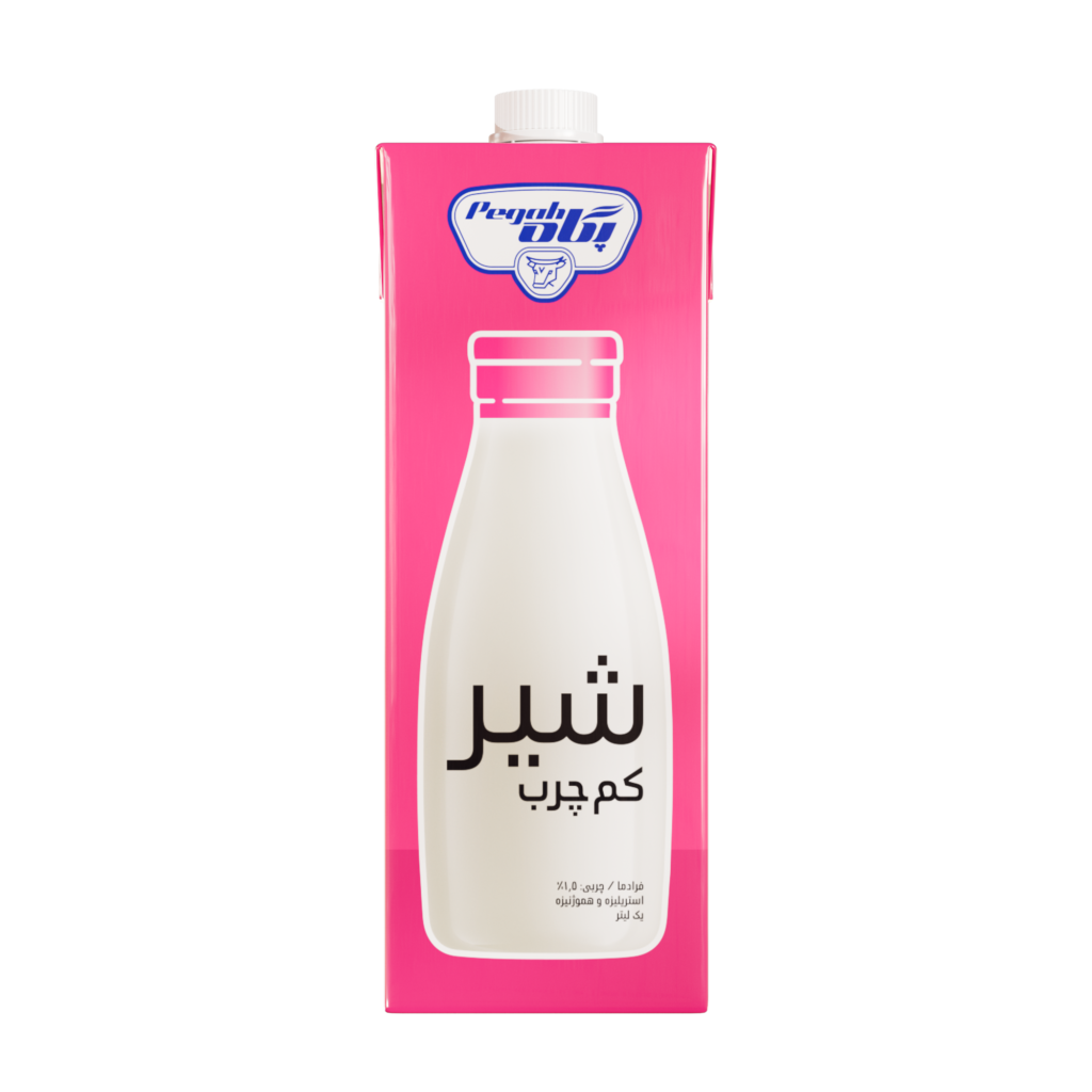 شیر پاکتی یک لیتری کم چرب