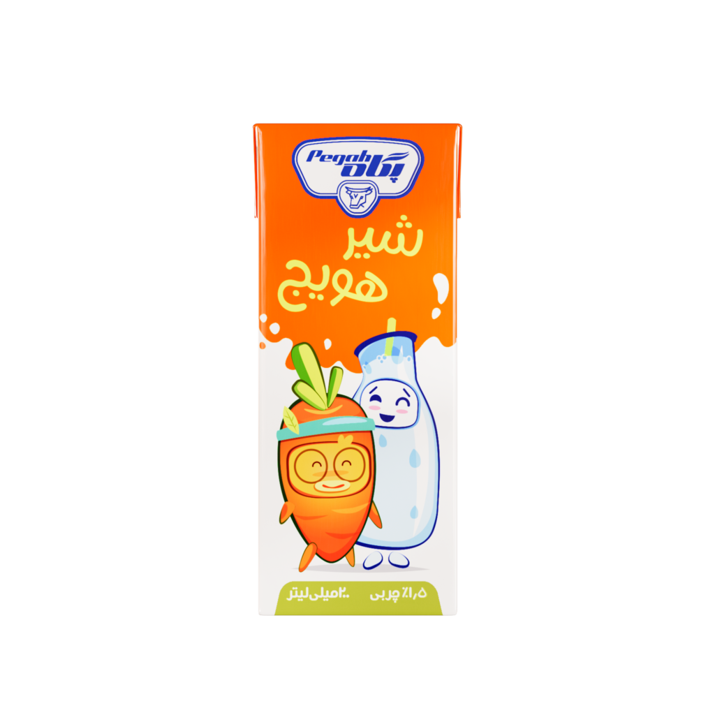 شیر هویج استریل پاکتی ۲۰۰ سی سی کم چرب