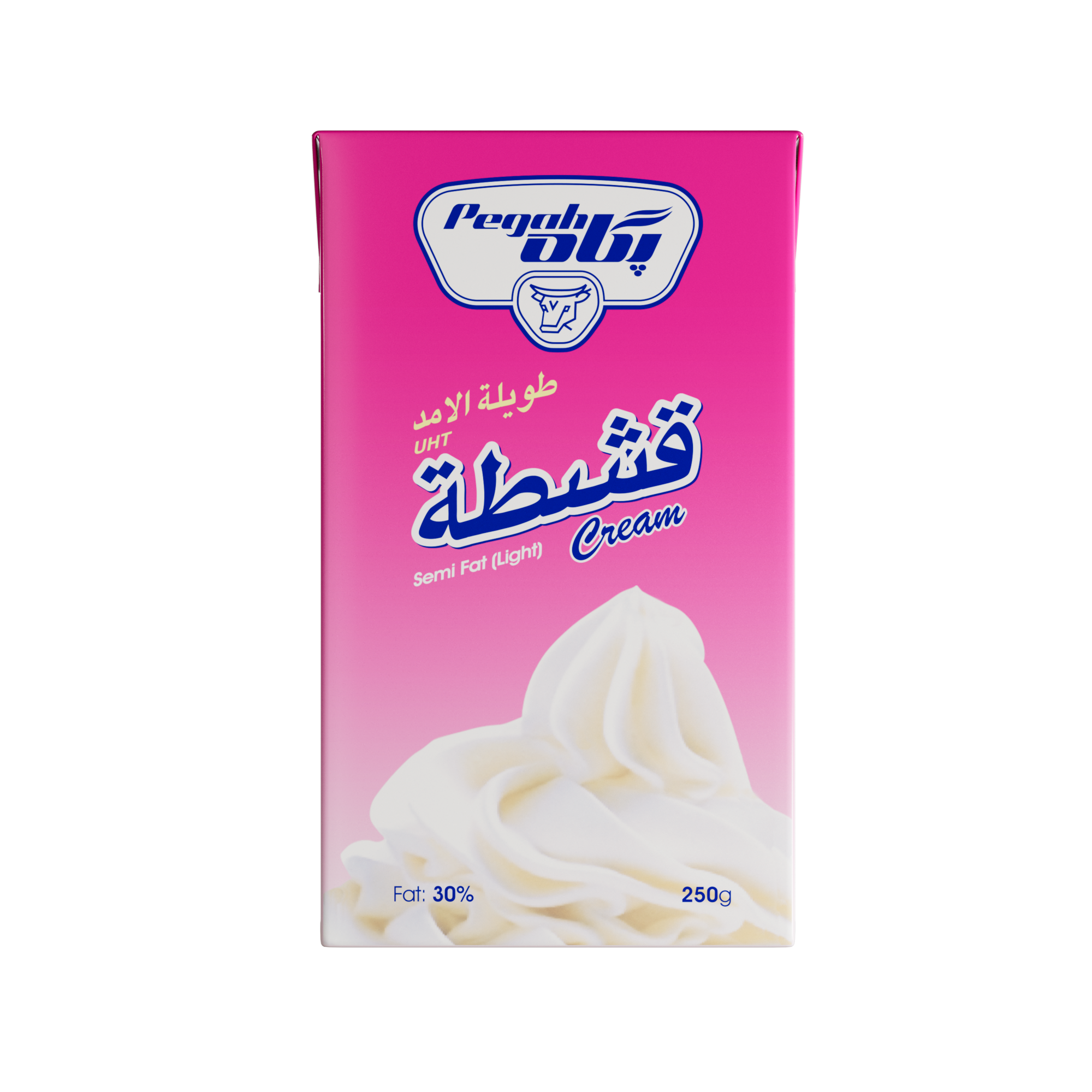 خامه استریل پاکتی ۲۵۰ گرم نیم چرب