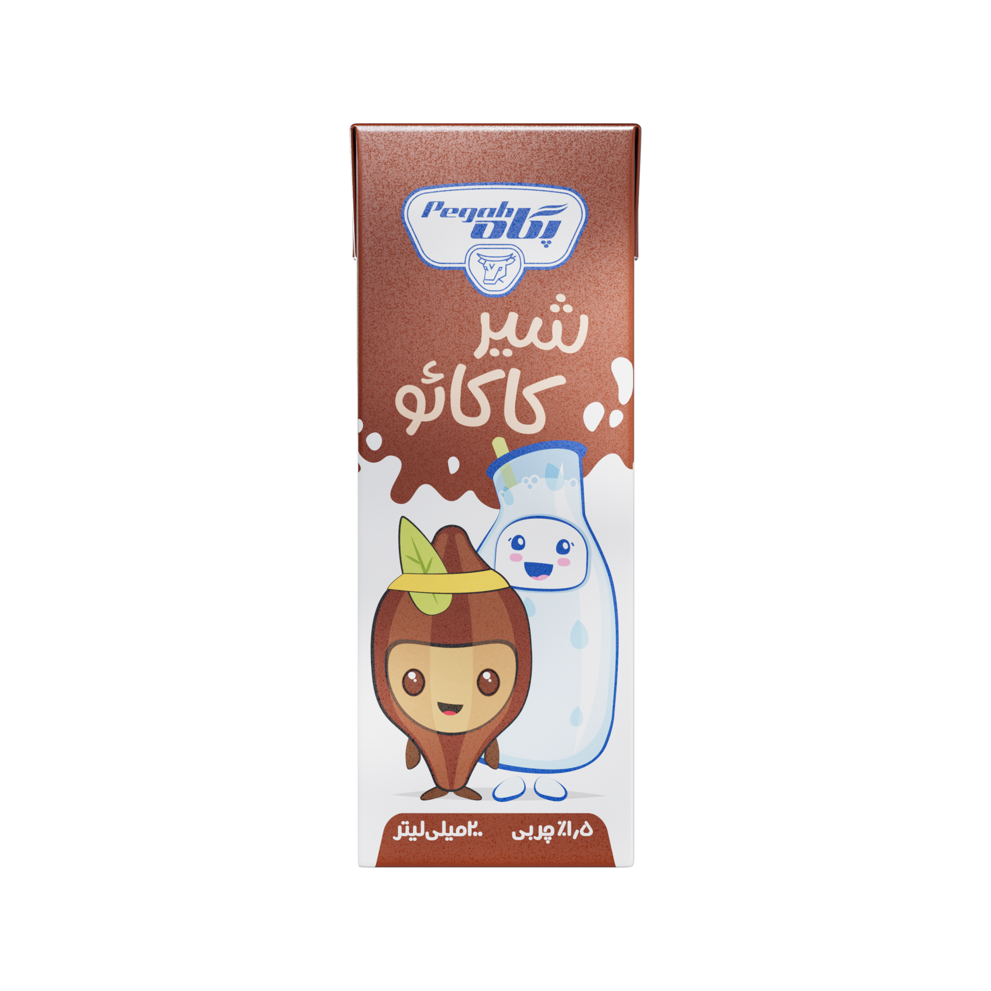 شیر کاکائو استریل پاکتی ۲۰۰ سی سی