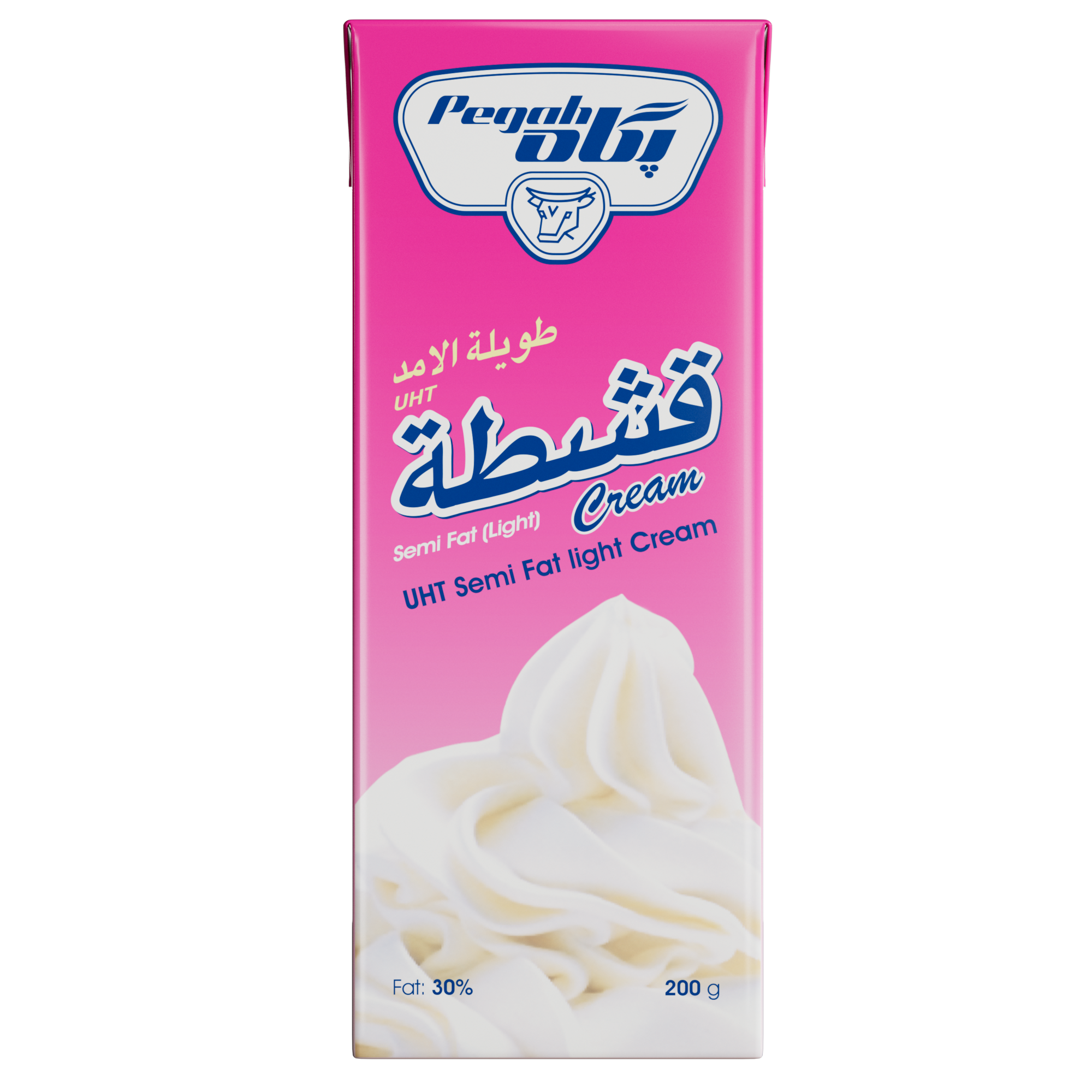 خامه استریل پاکتی ۲۰۰ گرم نیم چرب