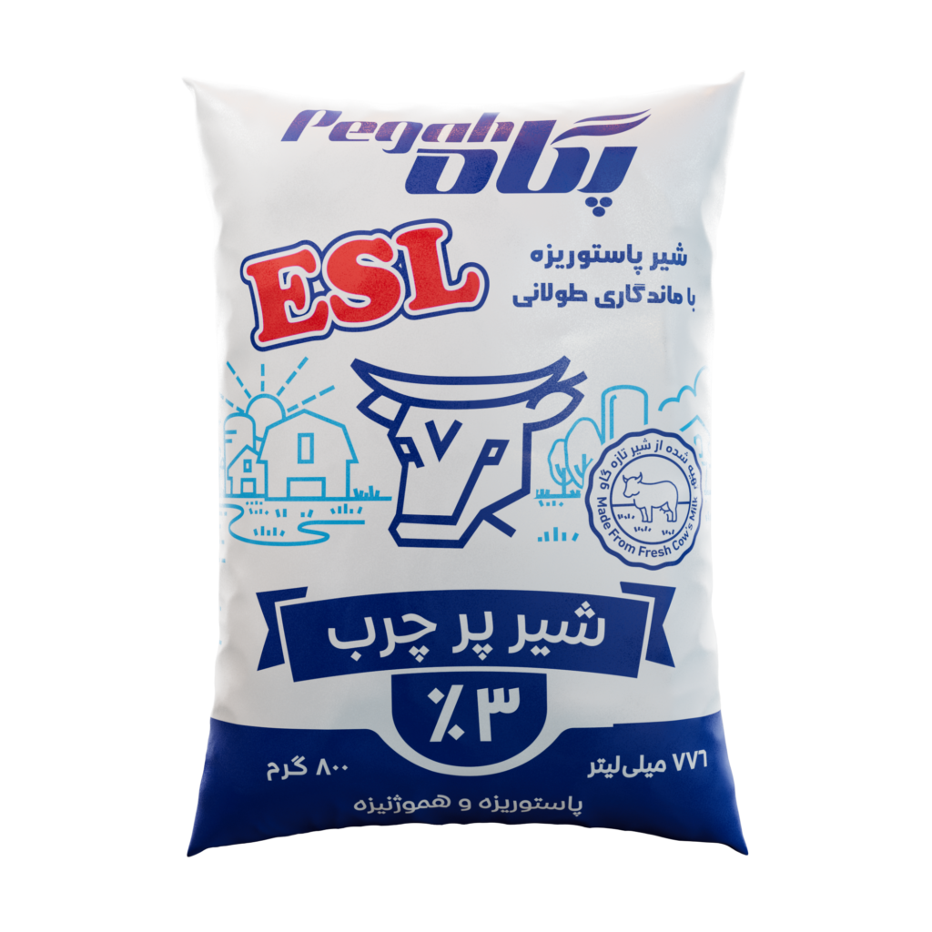 شیرپاستوریزه نایلونی ۸۰۰ گرمی پر چرب
