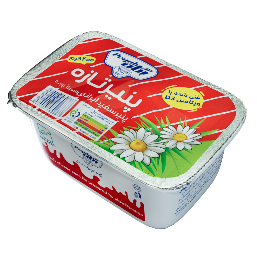پنیر سفید ایرانی غنی شده با ویتامین D۳ نسبتا چرب ۴۰۰ گرمی