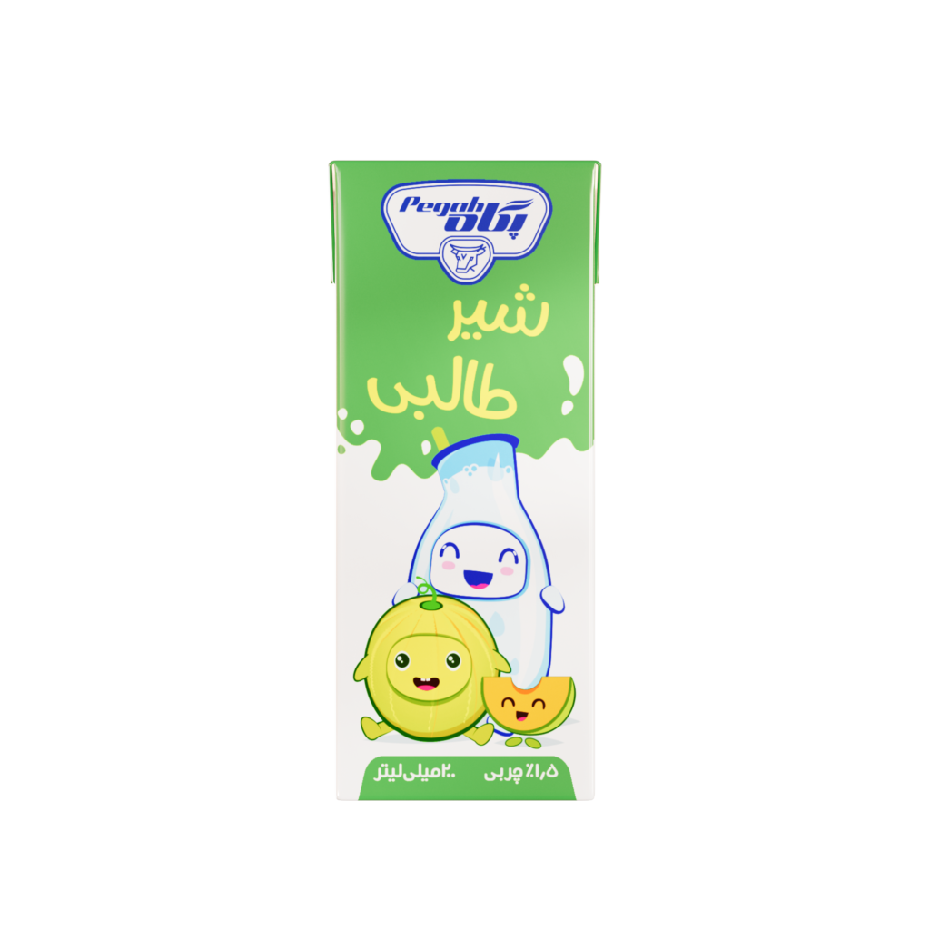 شیر طالبی استریل پاکتی ۲۰۰ سی‌سی کم چرب