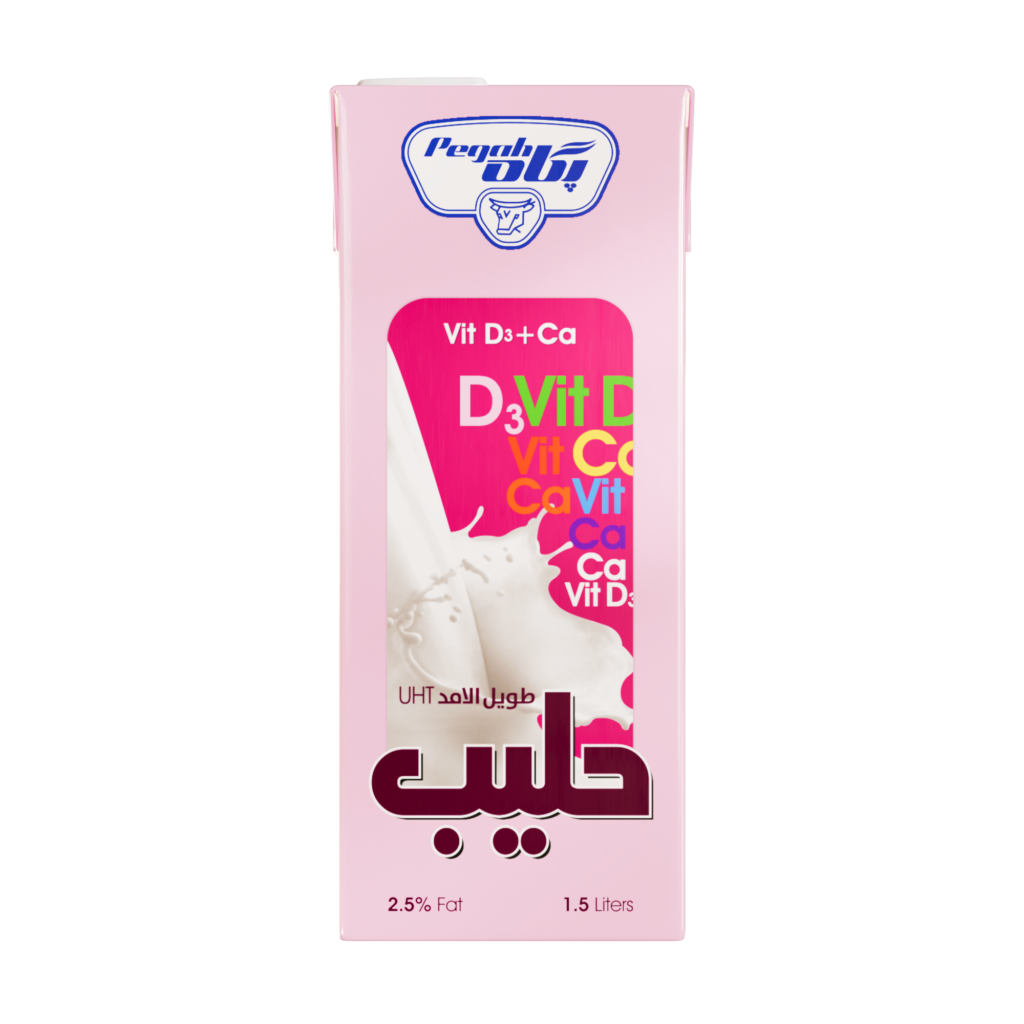 شیر استریل پاکتی ۱.۵ لیتری نیم چرب غنی شده