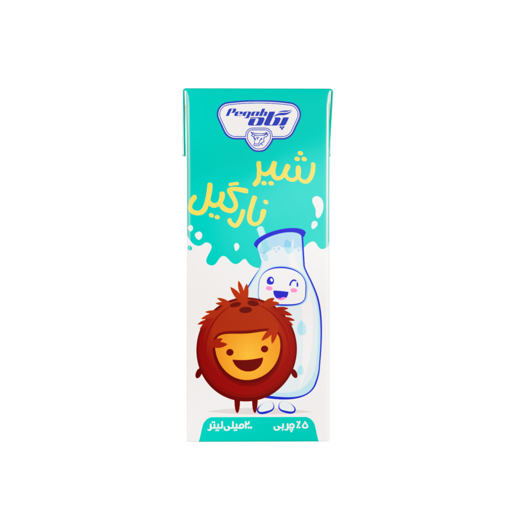 شیر نارگیل استریل پاکتی ۲۰۰ سی‌سی پر چرب