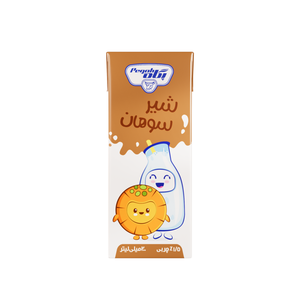 شیر سوهان استریل پاکتی ۲۰۰ سی‌سی کم چرب